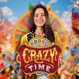 Crazy Time slot logo by Evolution at SlotsGem CasinoCrazy Time